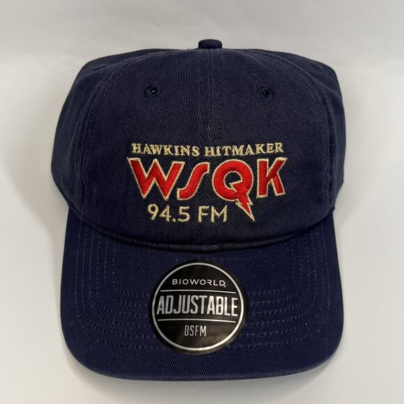 NEW 2025 Stranger Things Snapback Official Merchandise HAWKINS WSQK 94.5 Unisex - Picture 1 of 7